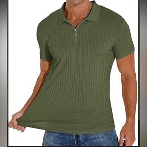 Amazon Men's Olive Polo Shirt